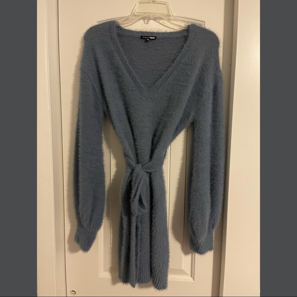 Fuzzy Sweater Dress |